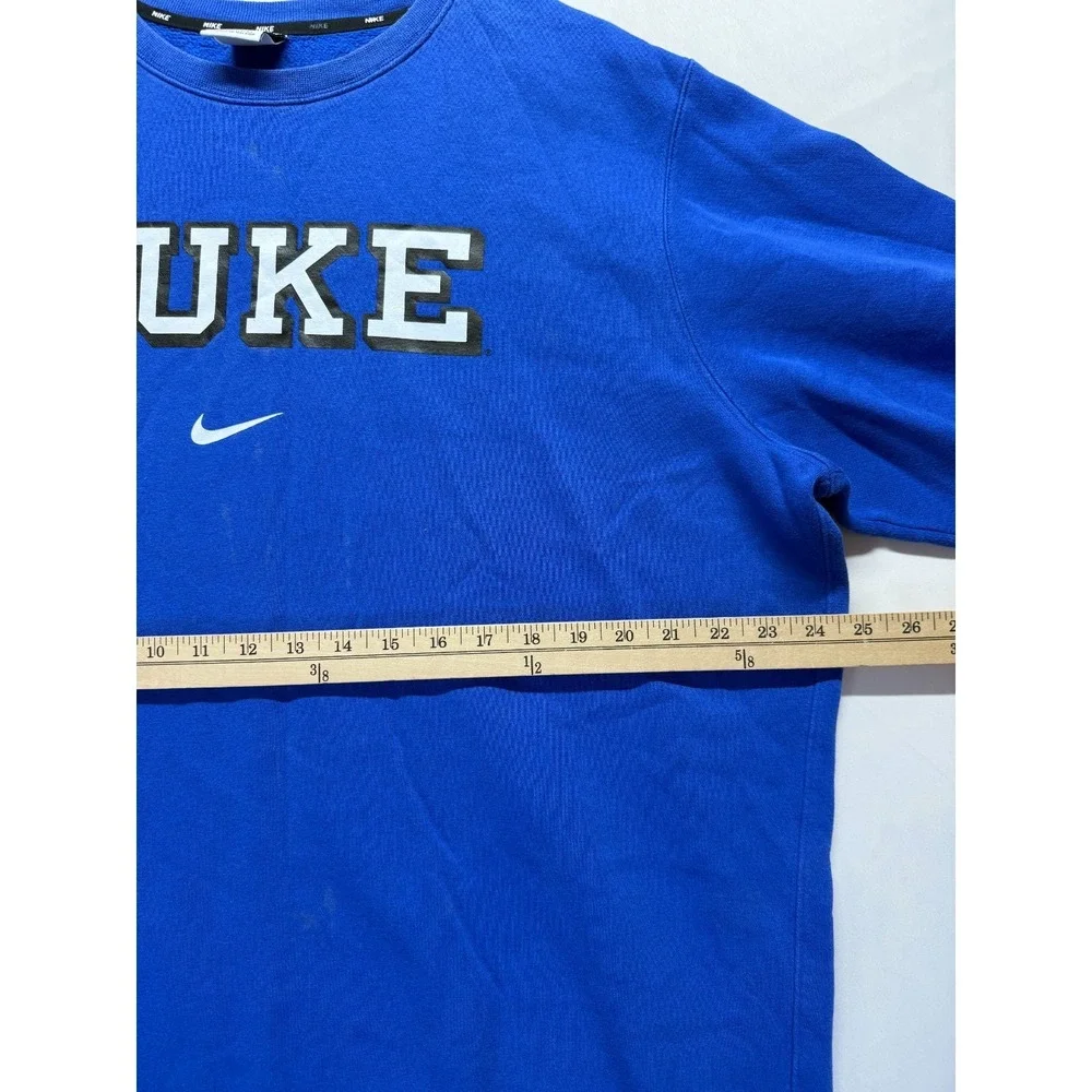 Duke Blue‎ Devils Sweatshirt Mens XL Royal Blue Nike NCAA Graphic Print Ribbed